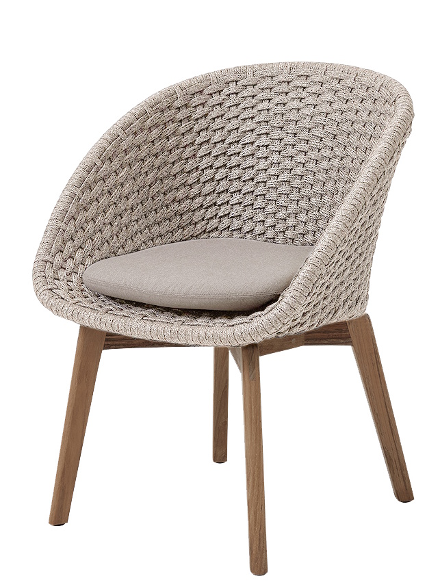 Peacock Outdoor Sessel Rope Cane-Line Sand mit Kissen