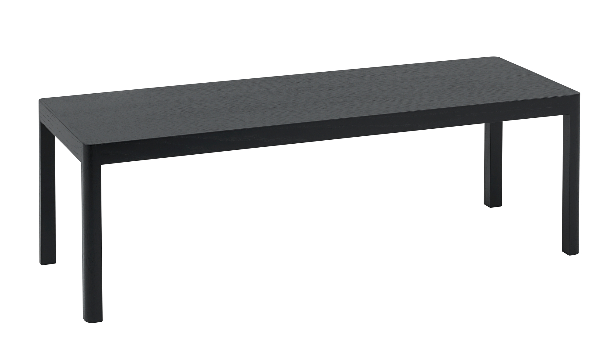 Muuto Workshop Coffee Table aus schwarzem Holz, moderner Couchtisch für Wohnzimmer und Wartebereiche.