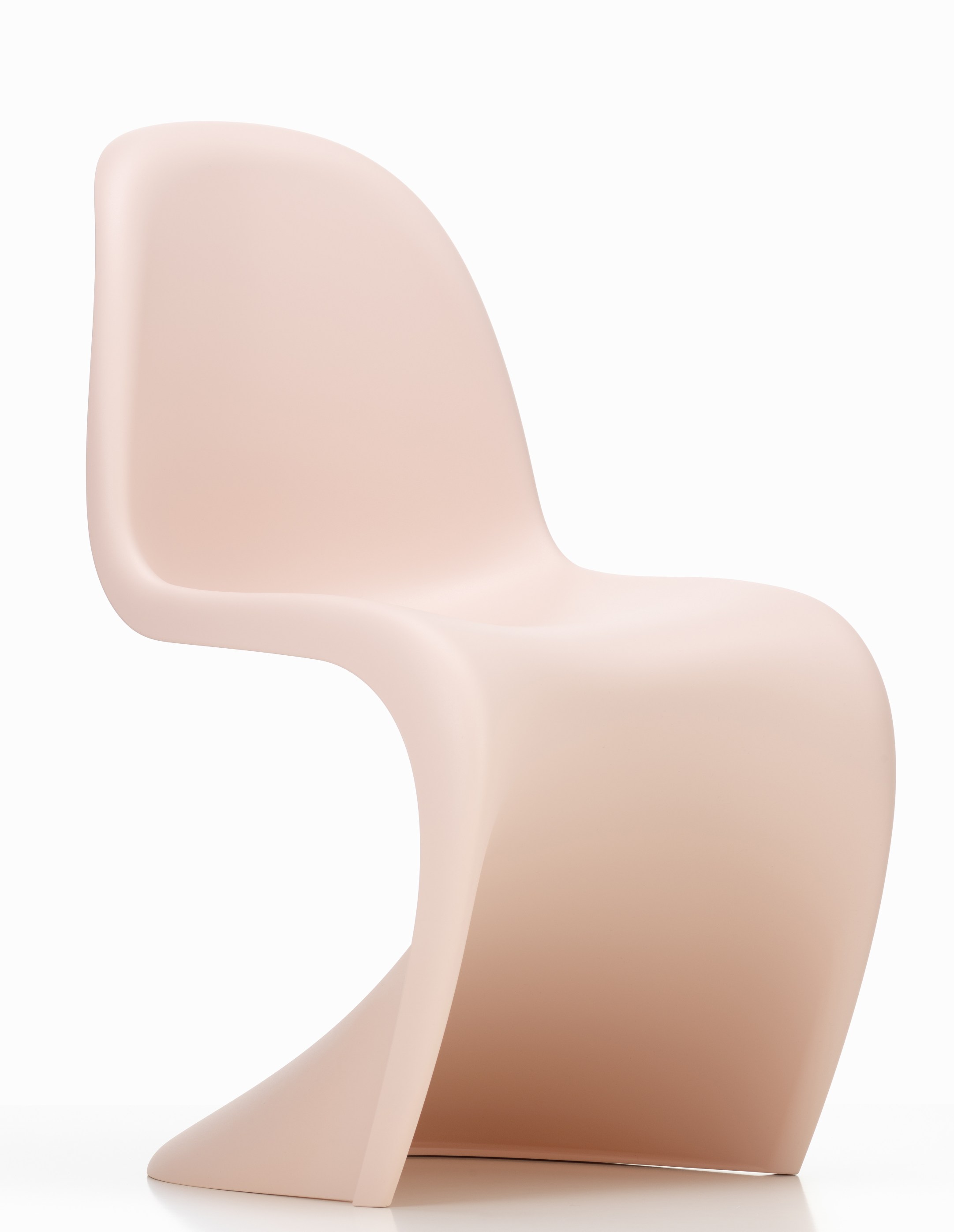 Panton Chair in Zartrosé: Designklassiker Kunststoffstuhl von Vitra in neuer Höhe für modernes Wohnen.
