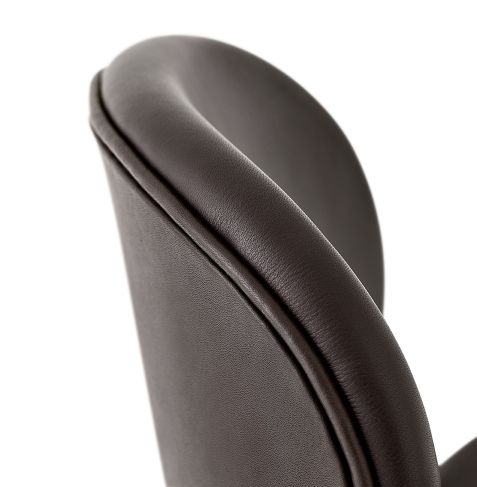 Lodge Tresenhocker Eiche dunkel / dunkelbraunes Leder Vipp