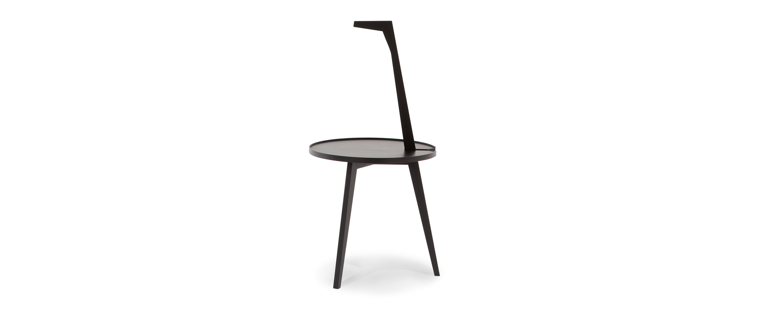 Schwarzer Cicognino Beistelltisch von Cassina aus Esche, modernes Designmöbel für Wohnzimmer und Schlafzimmer.