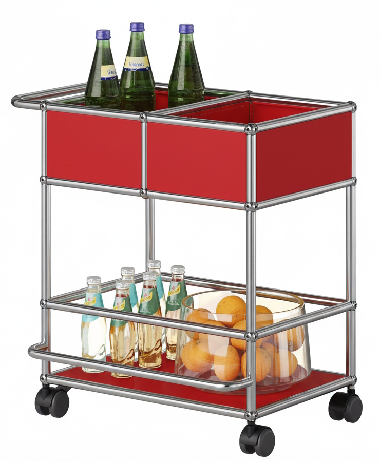 Barwagen USM Haller Rubinrot