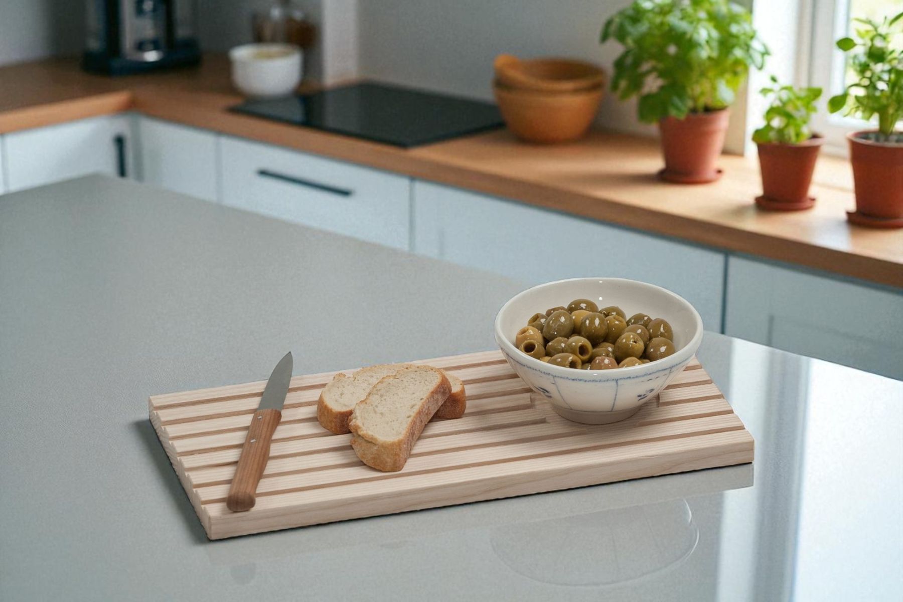 Servierbrett Drinks & Dips Side by Side