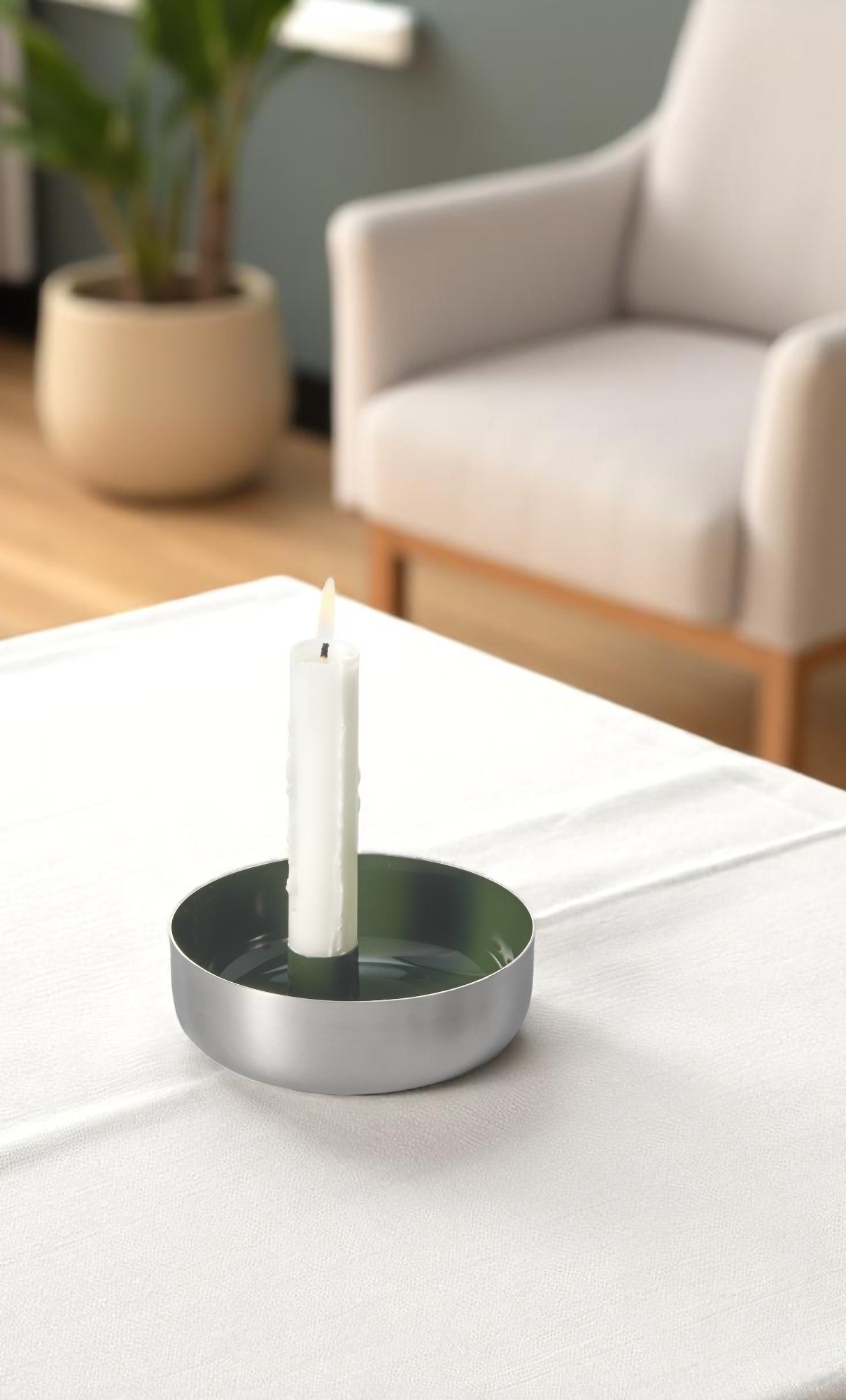 Biel 1er Kerzenschale Stahl Philippi