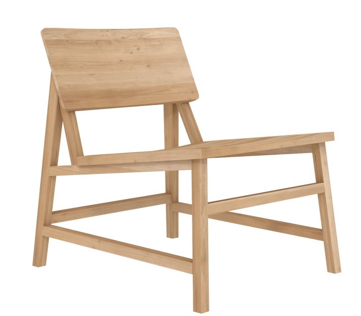 N2 Lounge Stuhl aus Eiche von Ethnicraft. Moderner Sessel aus hellem Holz für Wohnzimmer.