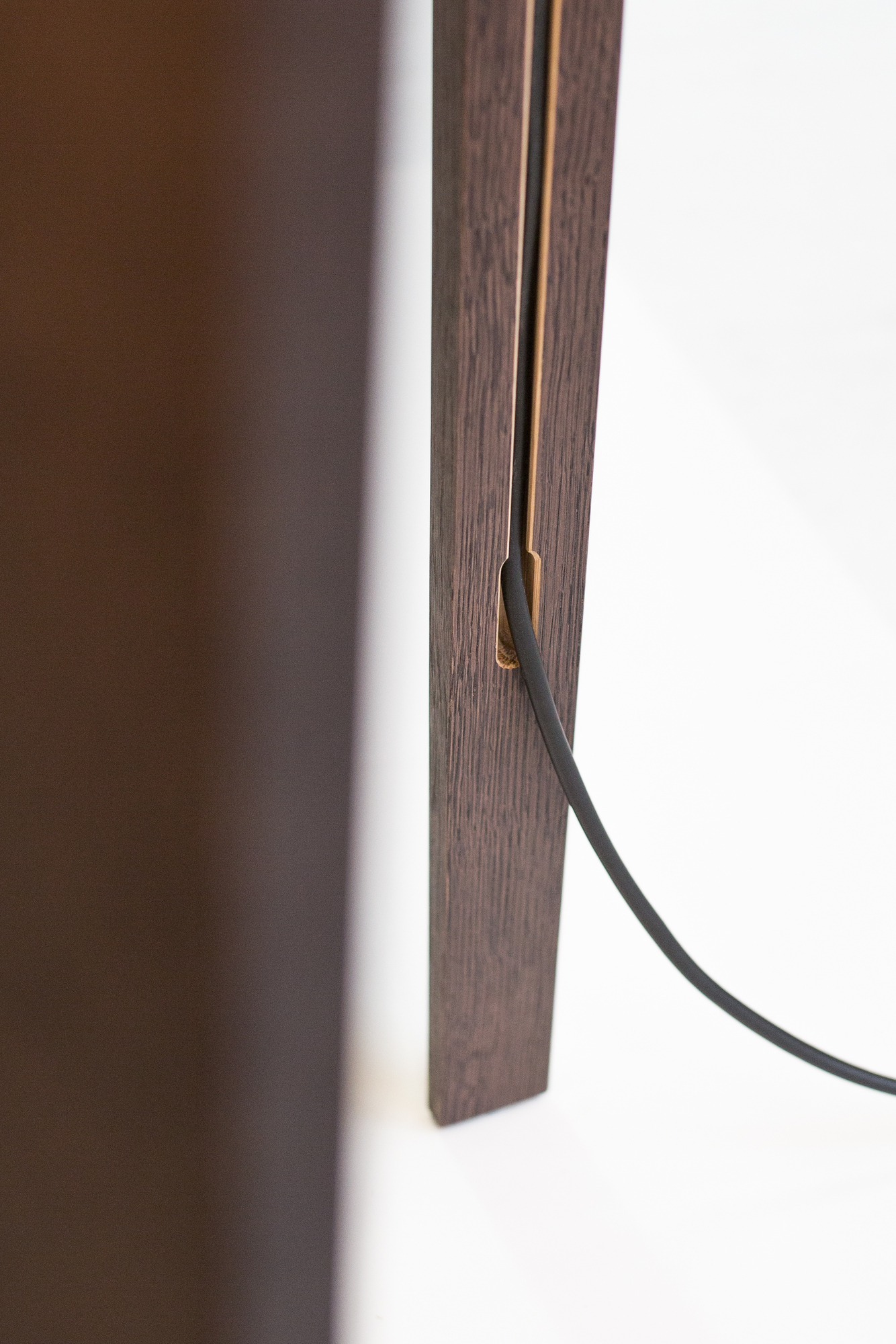 Luca Stand little Tischleuchte Eiche natur/weiß Maigrau