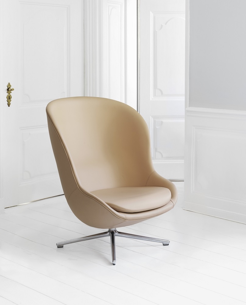 Hyg Lounge Chair High Swivel Sessel mit Drehgestell Normann Copenhagen