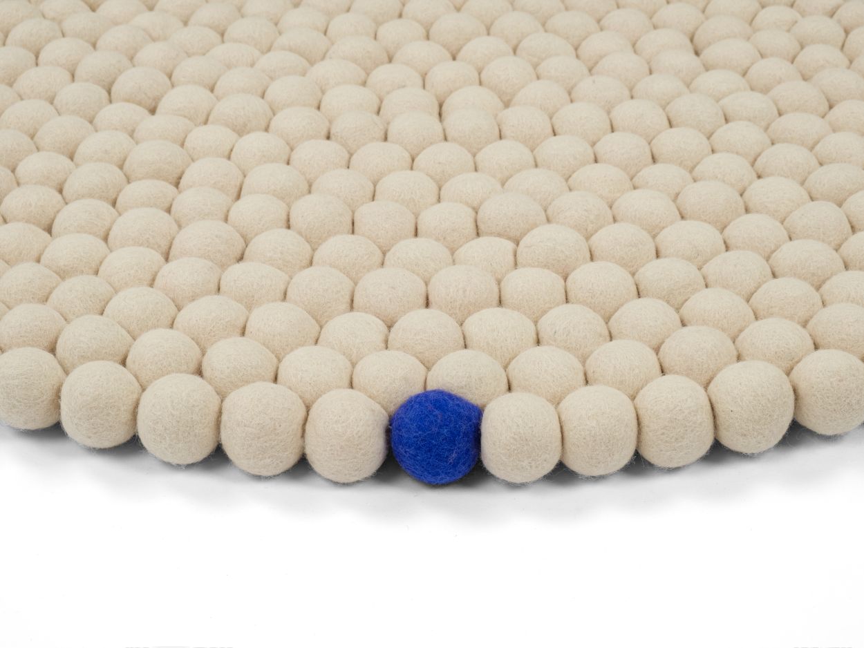 Big One Rund Filzteppich Ø 200 cm myfelt Beige