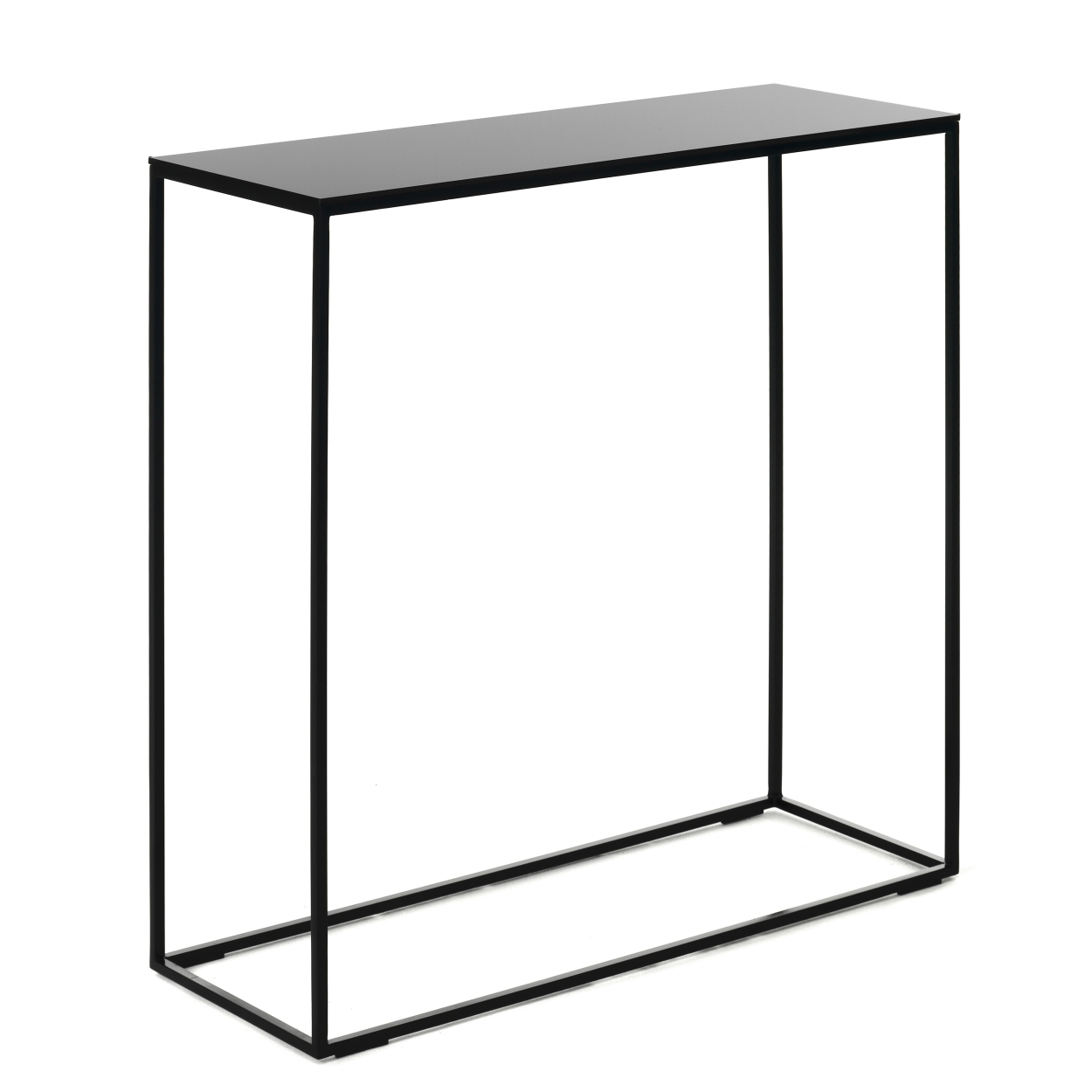 Schwarzer Rack Konsoltisch von Schönbuch, 70 cm breit. Moderner Flurtisch aus Metall.