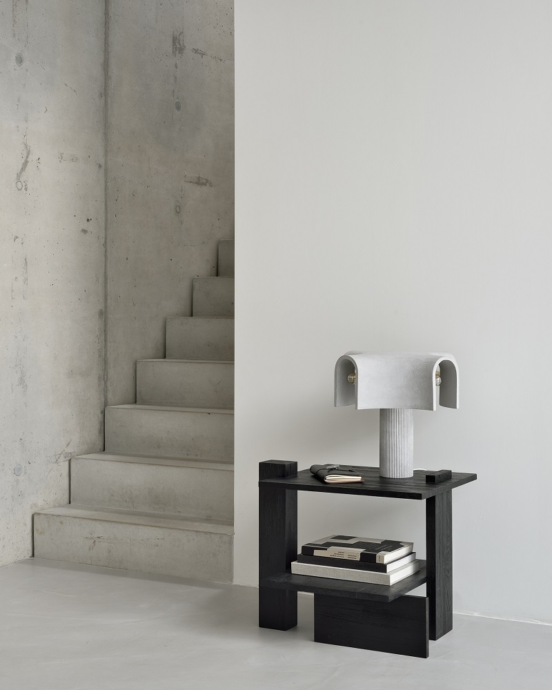 Teak Abstract Side table Beistelltisch Schwarz Ethnicraft