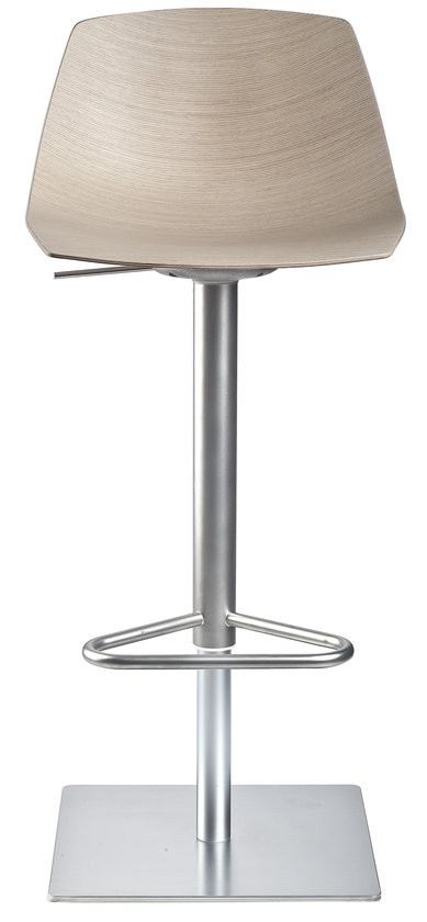 Miunn Barhocker mit Holzschale und Fußstütze, ideal für Küche oder Bar.