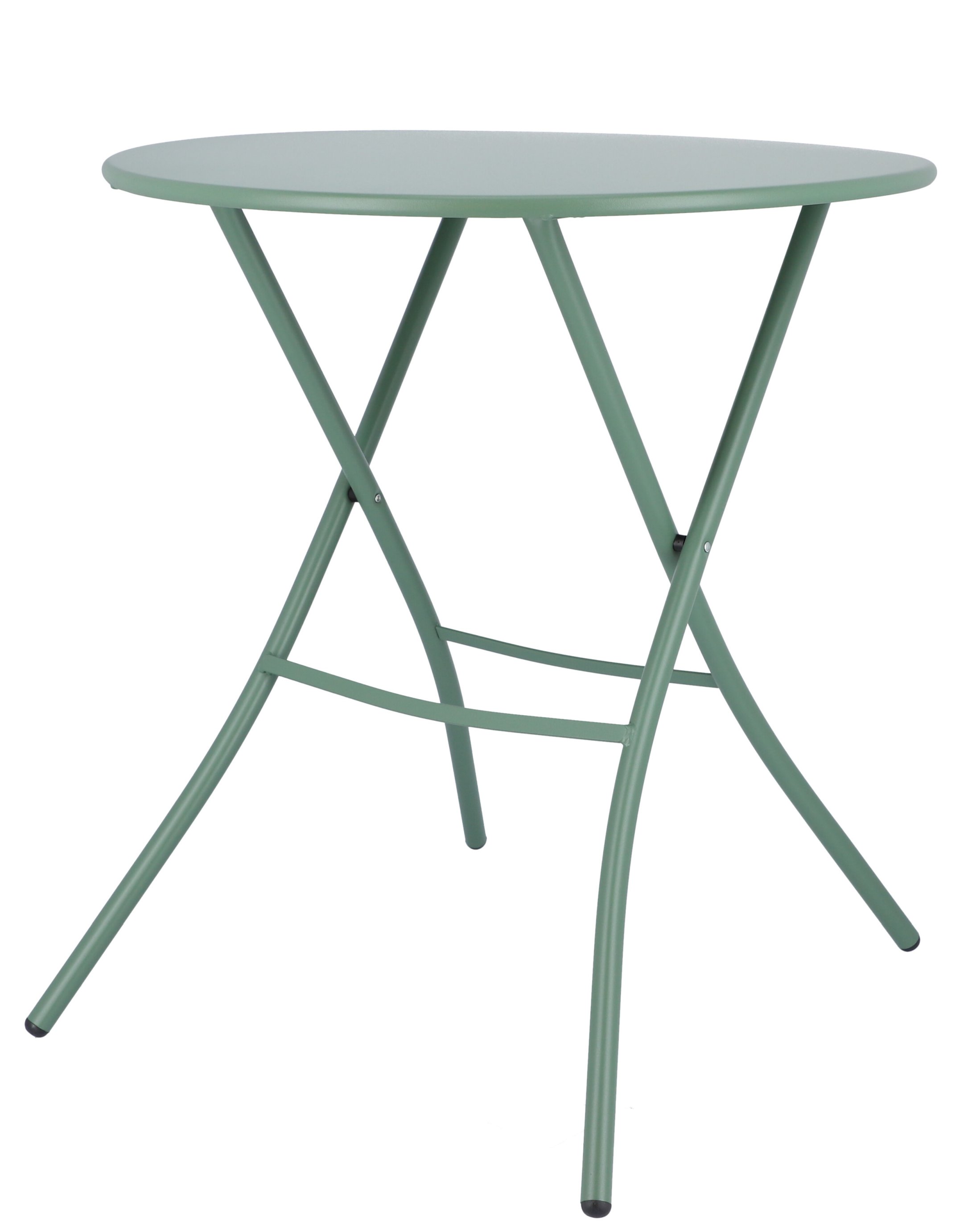 Fiam Sirio Klapptisch in Salbei: Runder Outdoor Tisch mit klappbarem Metallgestell.
