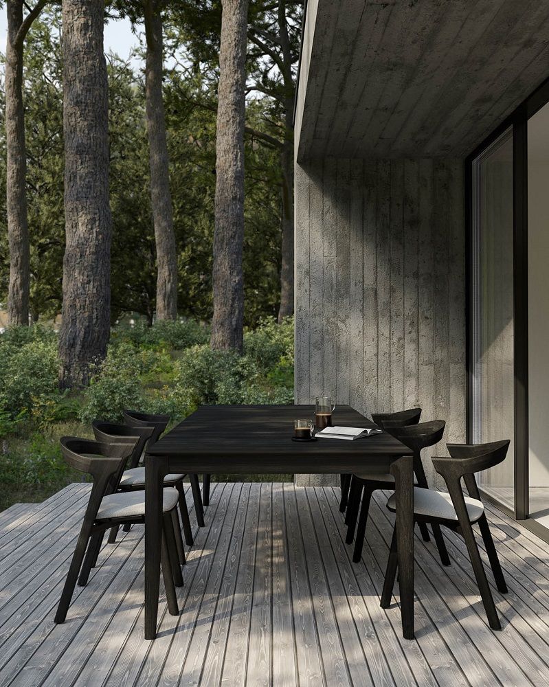 Bok Outdoor Esstisch Teak Schwarz Lackiert Ethnicraft