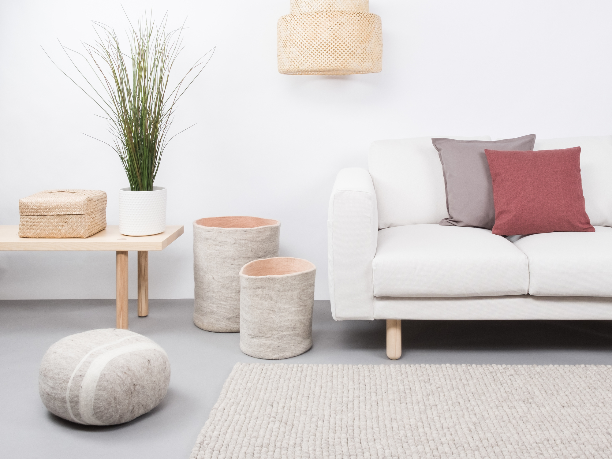 Filzkugel Teppich 140x200 cm Myfelt