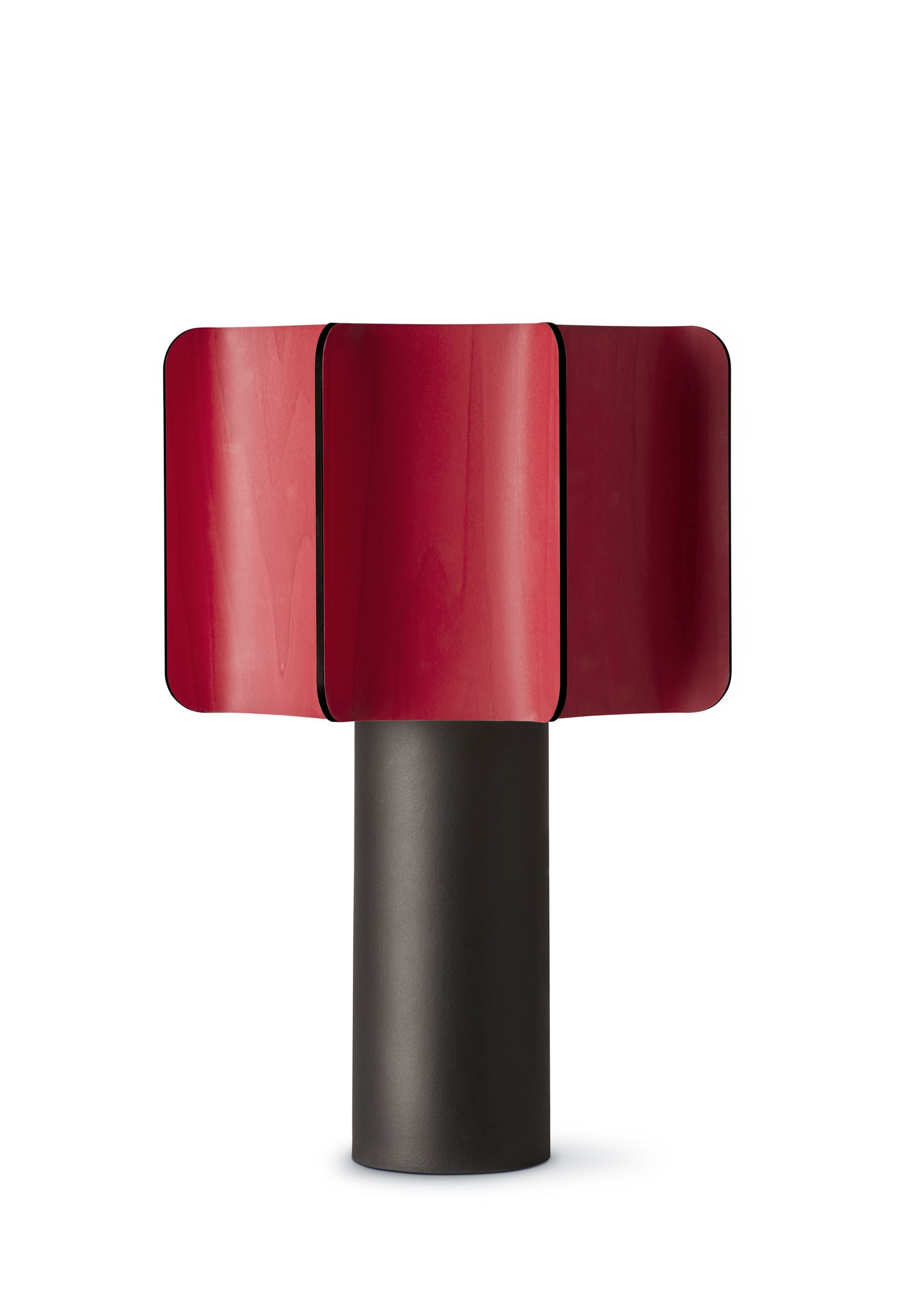 Rote Kactos Tischleuchte von LZF Lamps mit zylindrischem Fuß für moderne Beleuchtung.