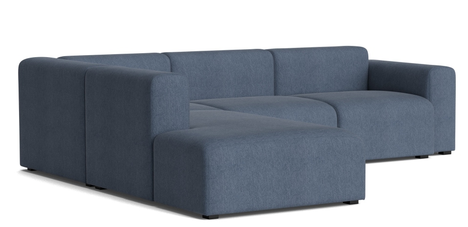 Mags Sofa Corner Combination 2 Low Armrest mit Armlehne links Hay Stoff Turf Blau grau