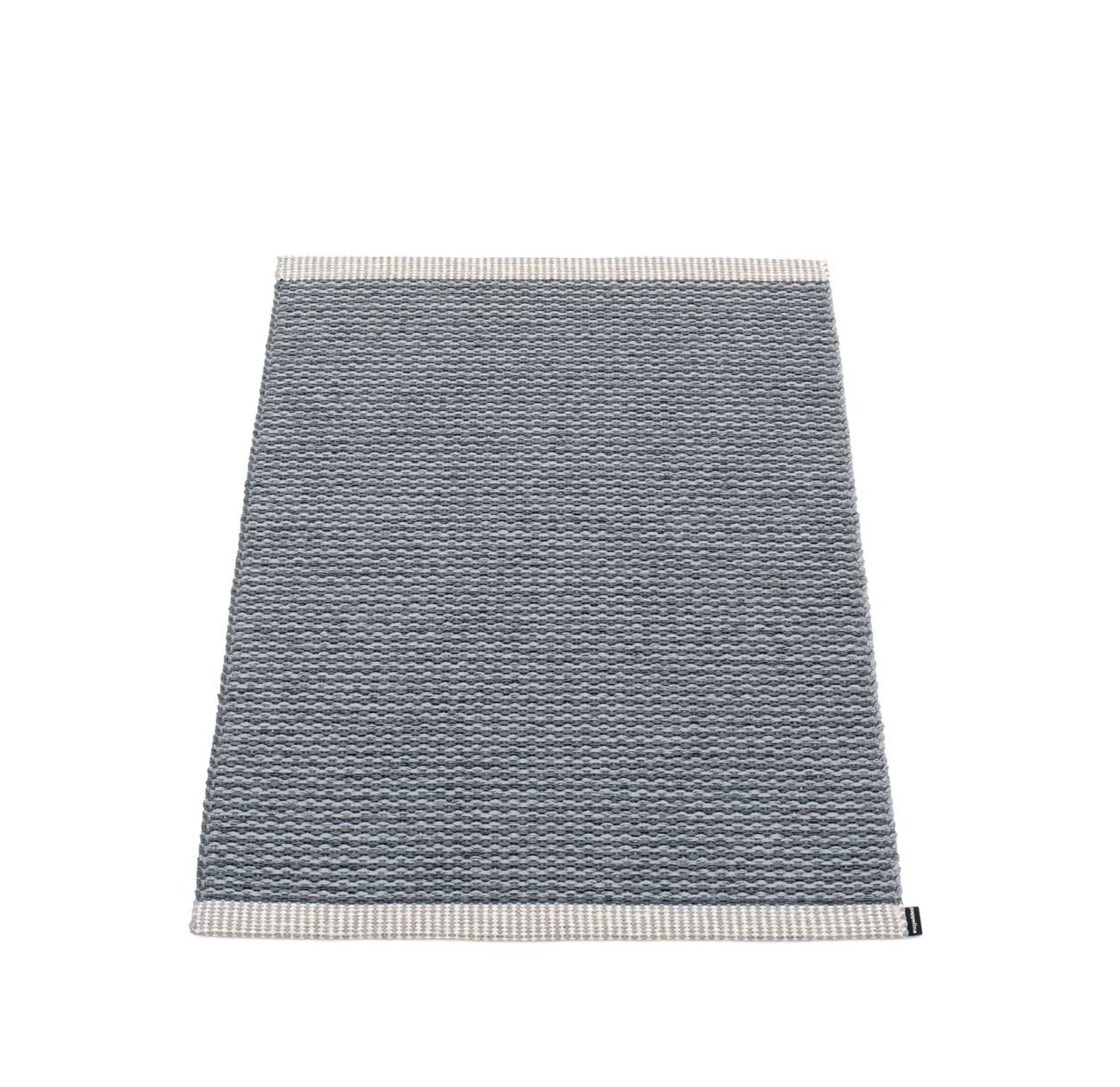 Pappelina Teppich Granit, Mono Kunststoffteppich in Grau, 60x85 cm, gewebter Teppich für Innenräume.