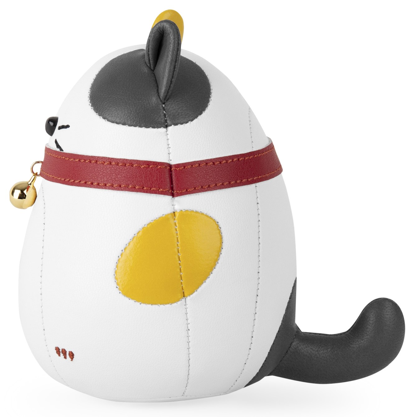 Briefbeschwerer Katze Lucky Cat Fuu Clover Weiß / Ocker gelb Züny 