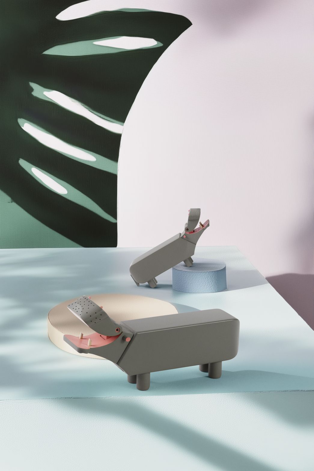 Flusspferd H9 cm grau Kay Bojesen