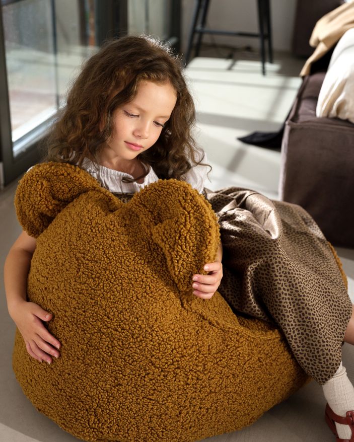 Teddy Kindersitzsack Teddystoff Ahorn Wigiwama