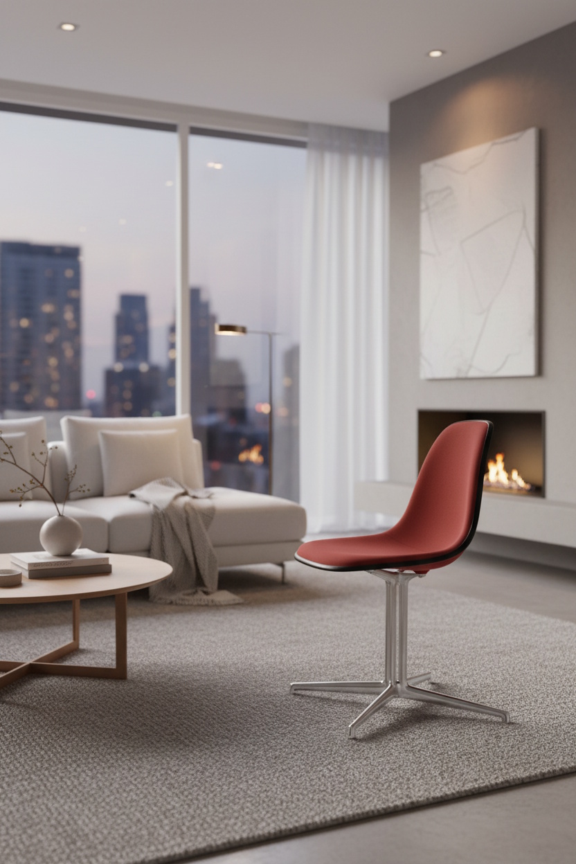 Eames Plasic Side Chair DSL RE Stuhl Vollgepolstert Vitra  