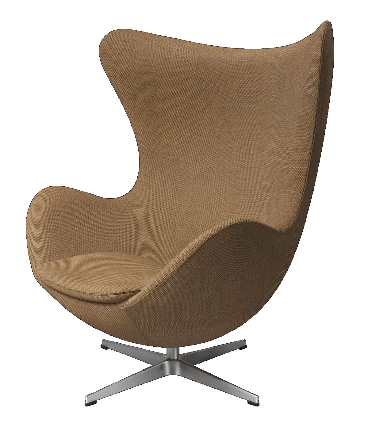 Egg Chair mit Hocker Re-wool Textile Stoff Senf/Natur Fritz Hansen