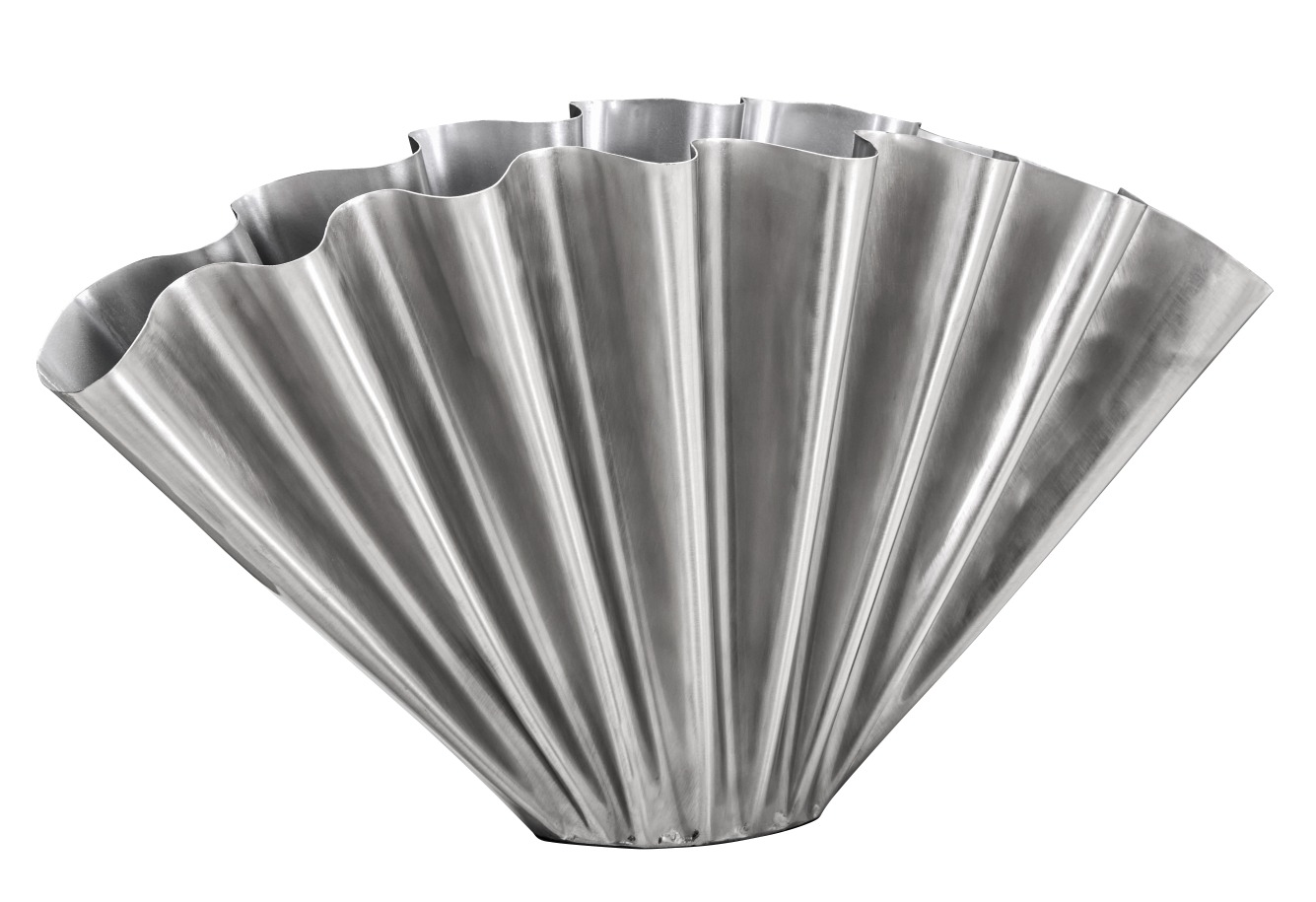 Vase HDFlood Breit Gebürstetes Silber-Finish house doctor 