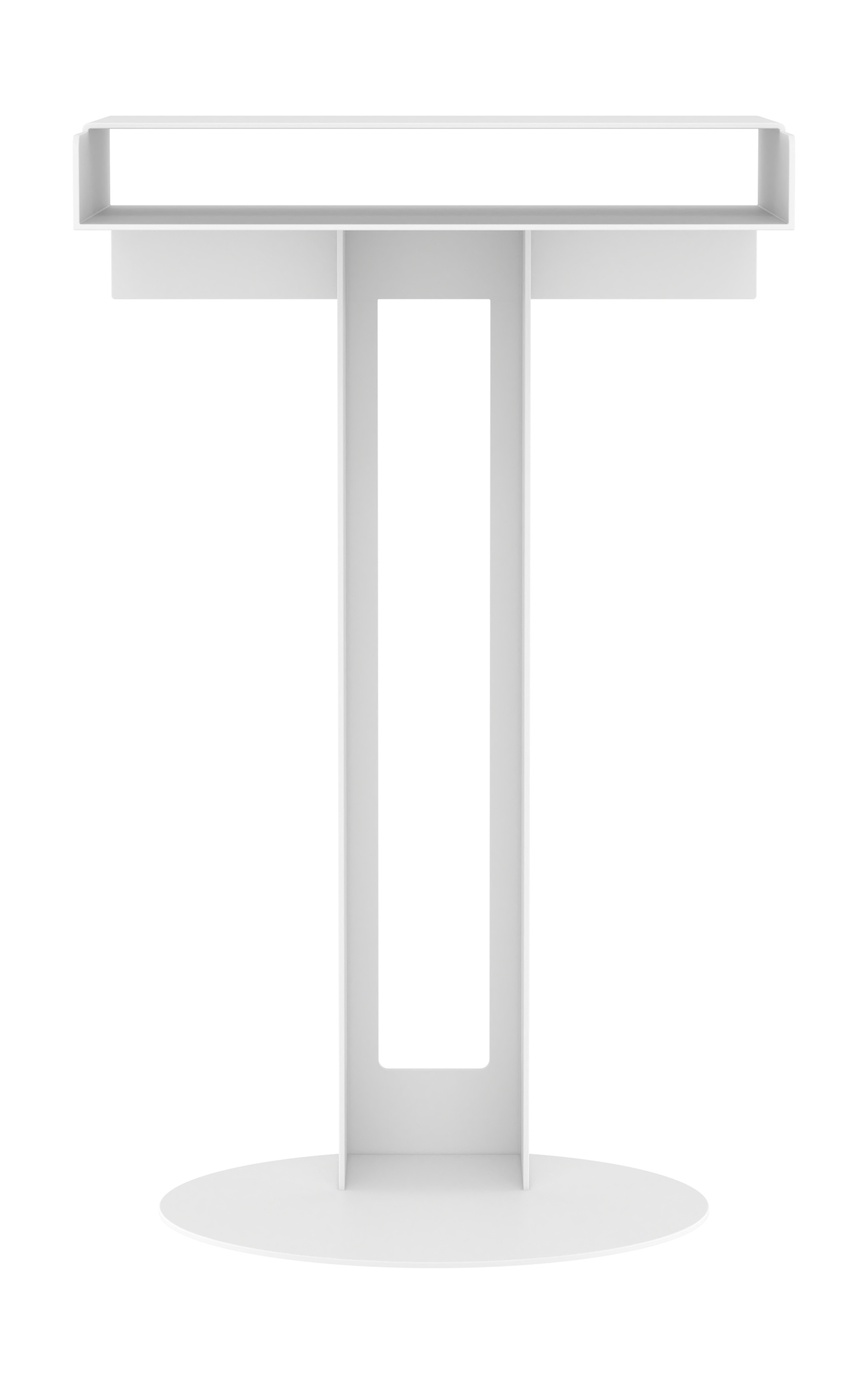 Weißer Meta Side Table Beistelltisch von New Tendency: Moderner Nachttisch mit minimalistischem Design.