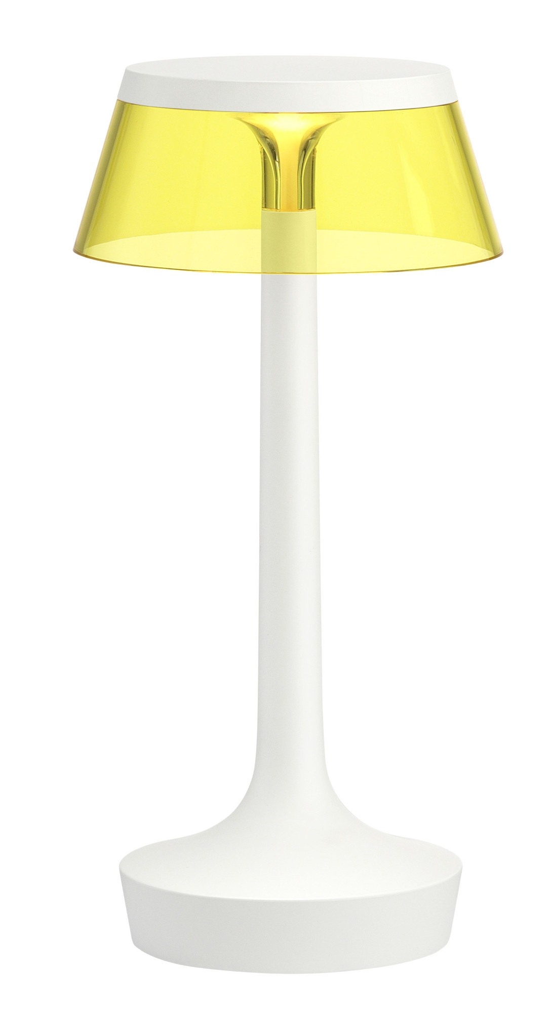 Krone gelb für Bon Jour Unplugged Tischleuchte von Flos, modernes Design, stimmungsvolle Beleuchtung.