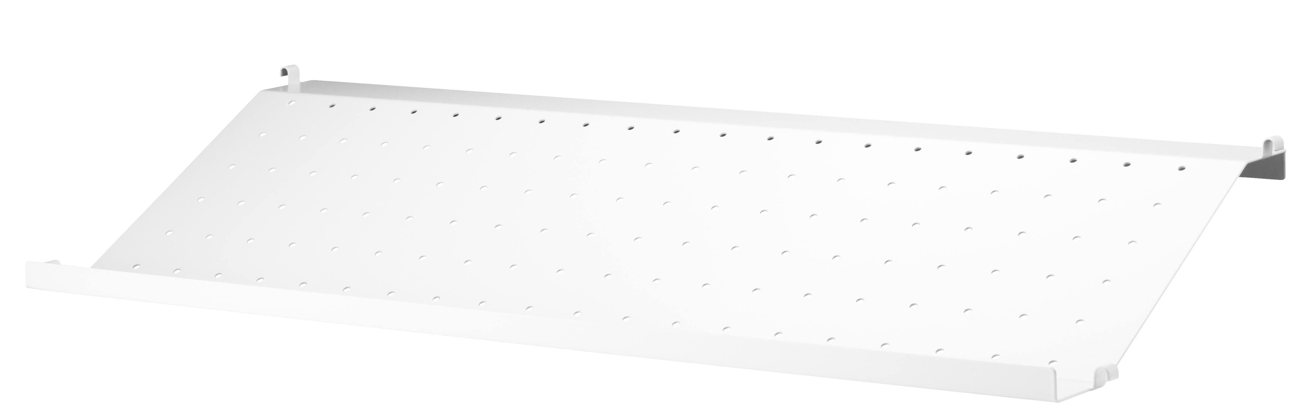 Weiße String Furniture Schuhablage, 78 cm breit, mit Löchern zur Belüftung, für Ordnung im Flur.