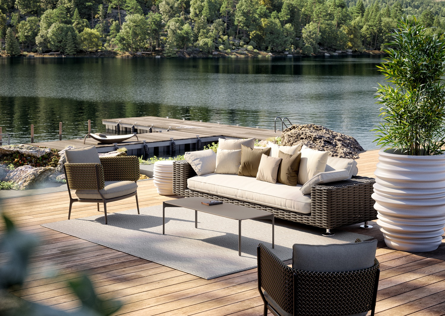 Babylon Hocker/Beistelltisch inkl. Licht Dedon