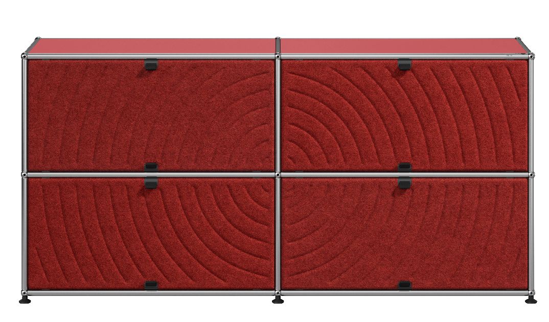 USM Haller Sideboard M68 mit Soft Panels QUICK SHIP Rubinrot-Rot