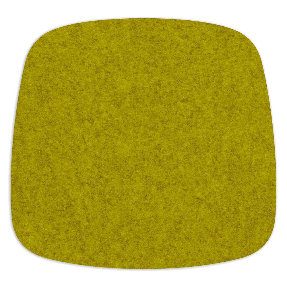 Moosgrüne Filz Sitzauflage für Eames Plastic Chair, passend für DSR, DSW und DSX Modelle.