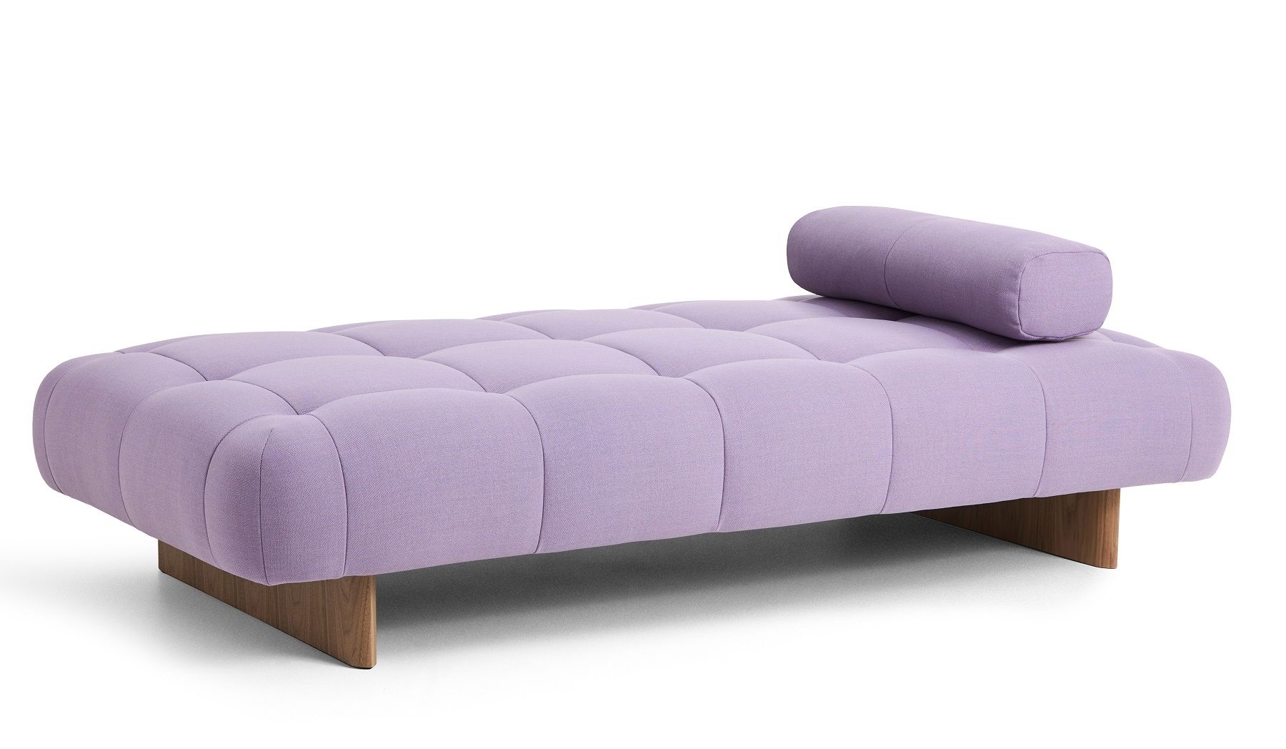 Lila Cushion Kissen für Hay Quilton Daybed Liege mit gesteppter Oberfläche und Nackenrolle.
