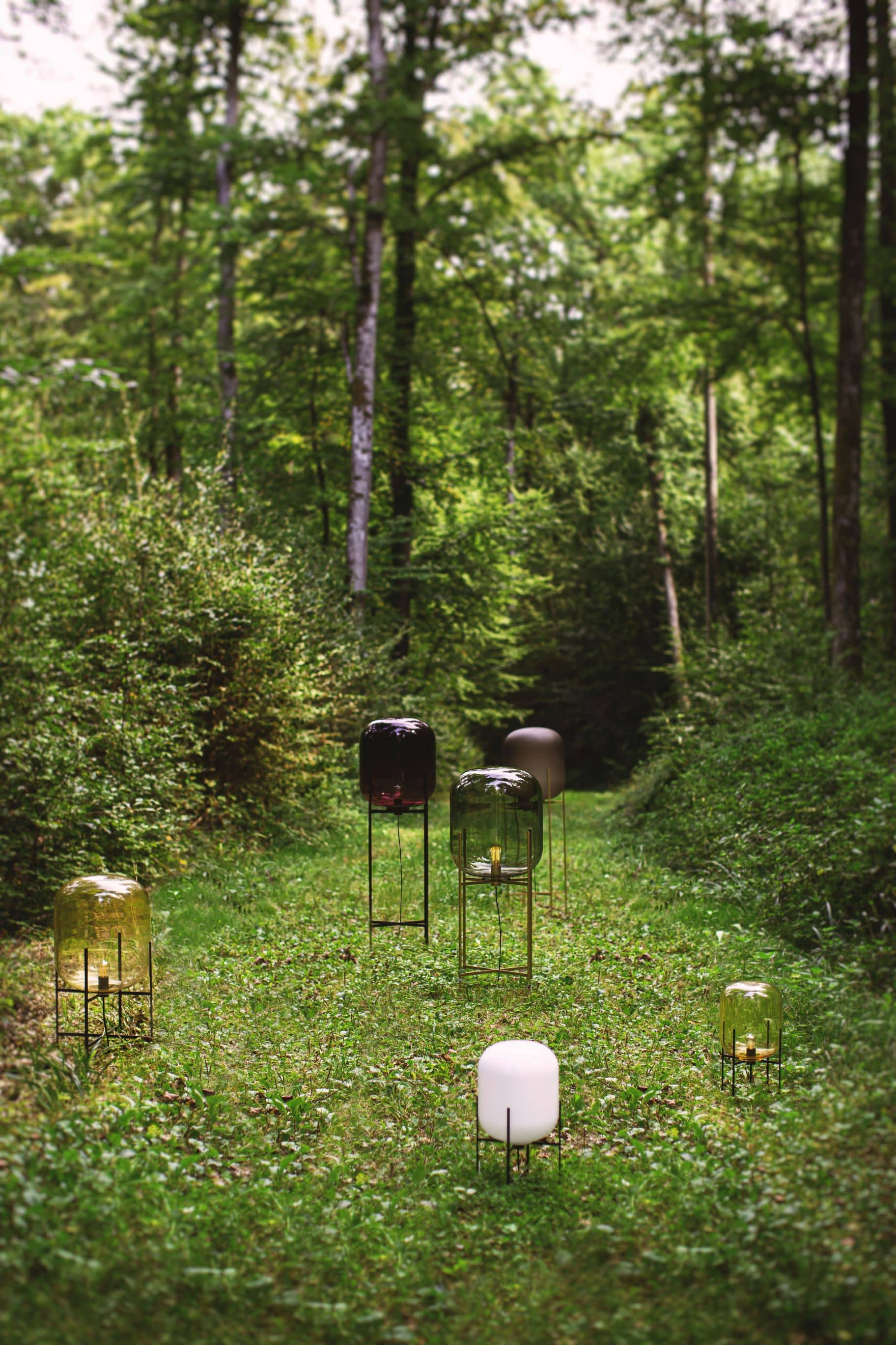 Oda Big Stehleuchte moonlightwhite - Gestell weiß Pulpo