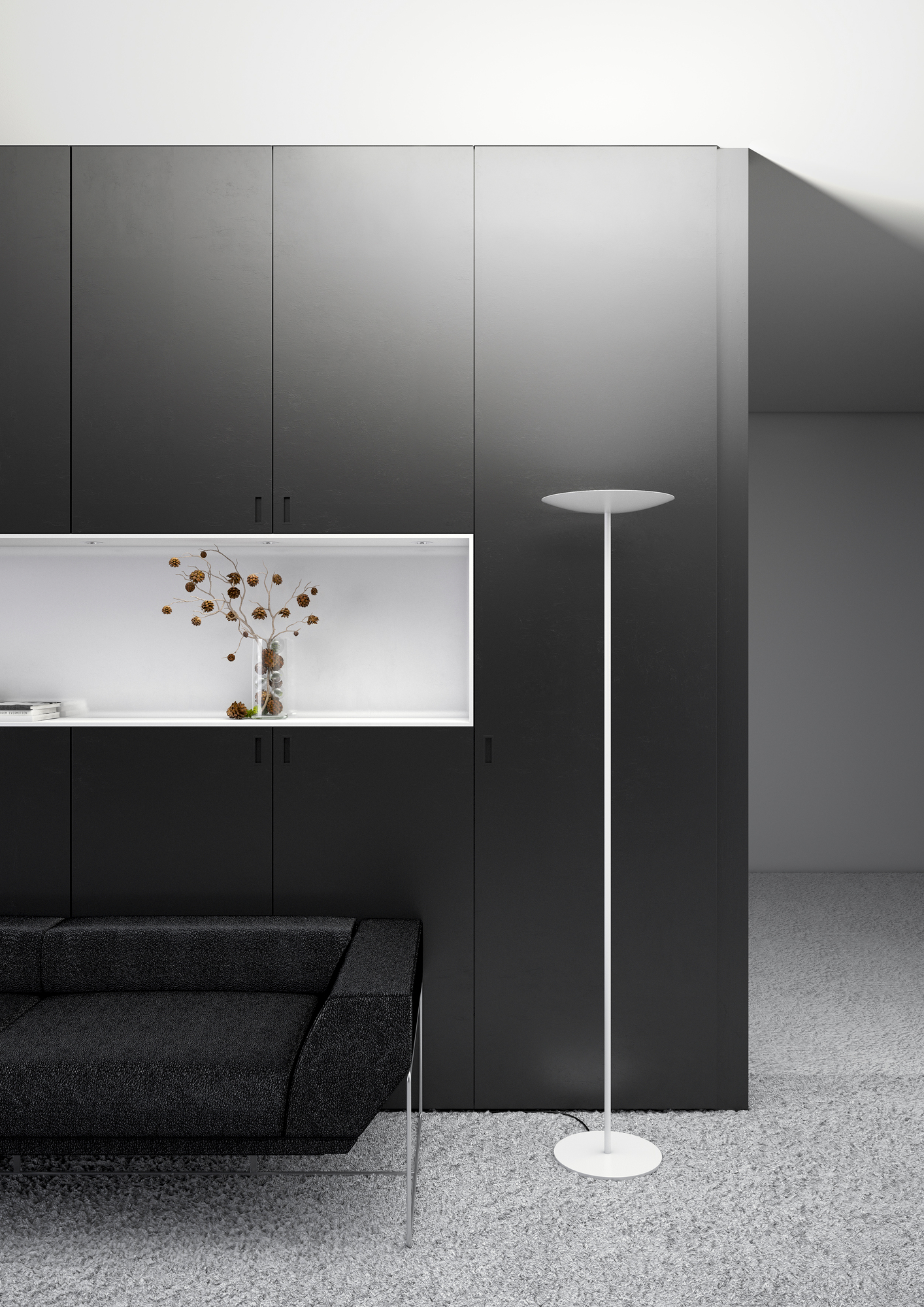 Classic LED Stehleuchte Belux Schwarz