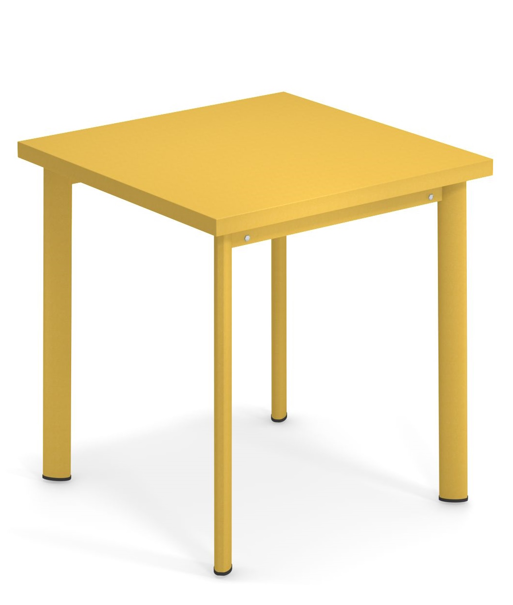 Gelber, quadratischer Star Tisch von Emu für den Außenbereich, robust und wetterfest.