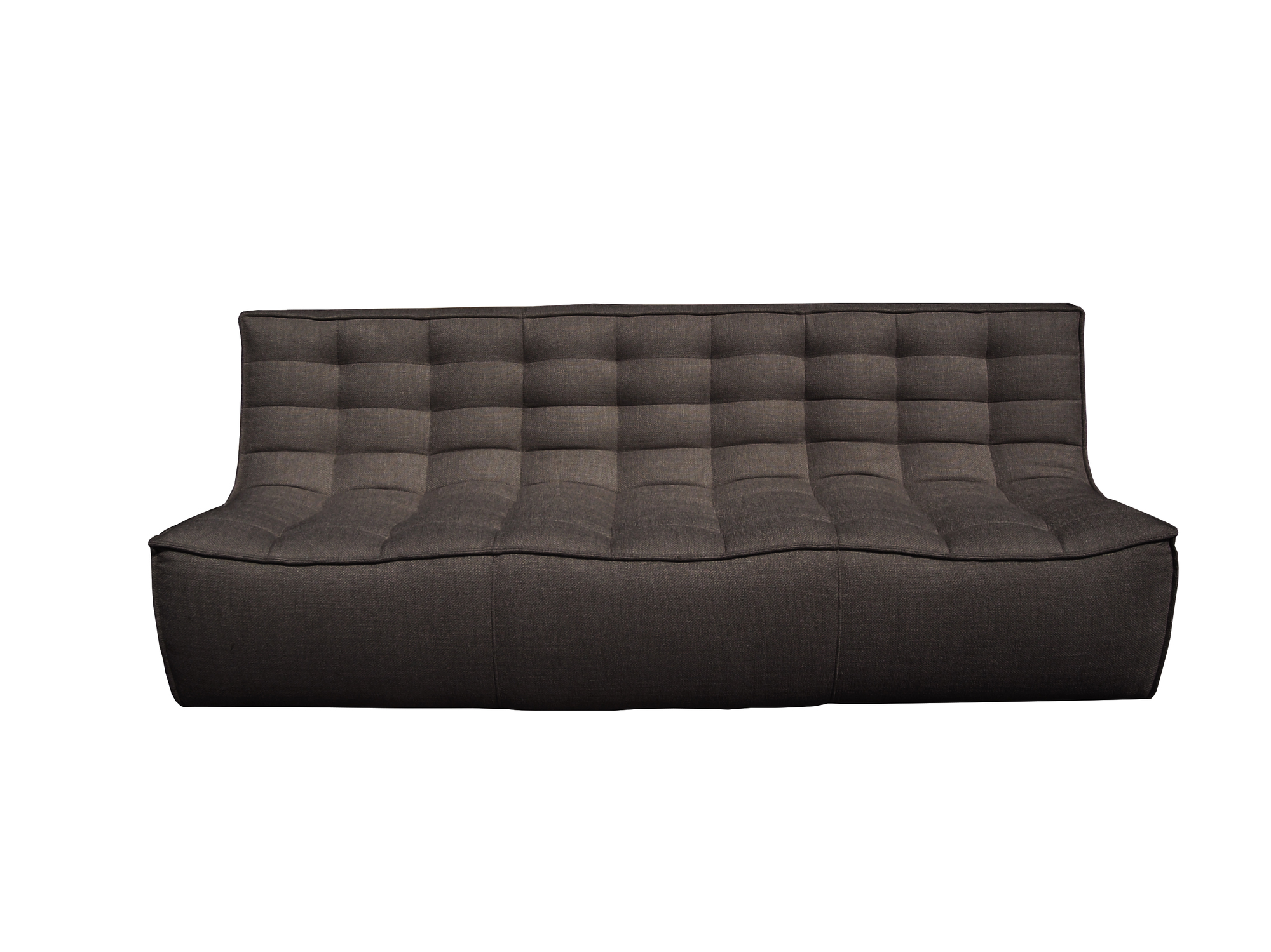 N701 Sofa, 3-Sitzer, dunkelgrau von Ethnicraft. Modernes Sofa mit gesteppter Oberfläche für Wohnzimmer.