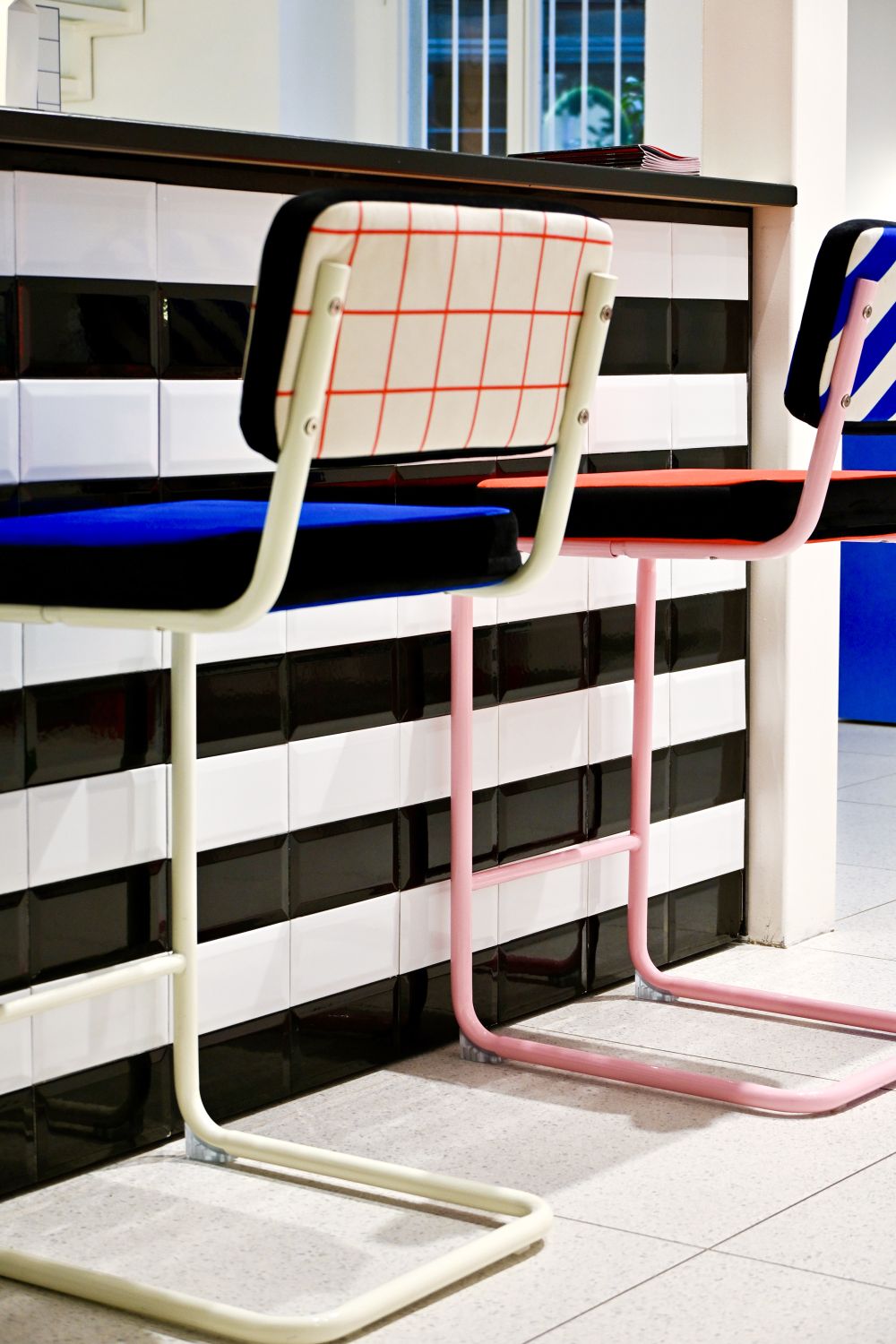 Superstool Barhocker Seletti Rotes Gitter