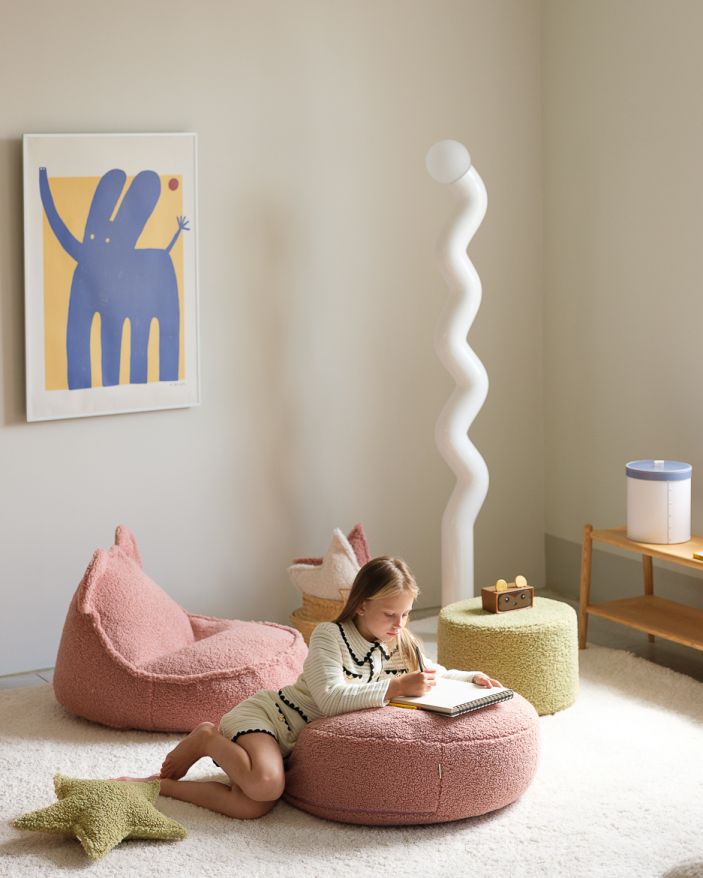 Kinder Ottomann Fußstütze Guave Wigiwama