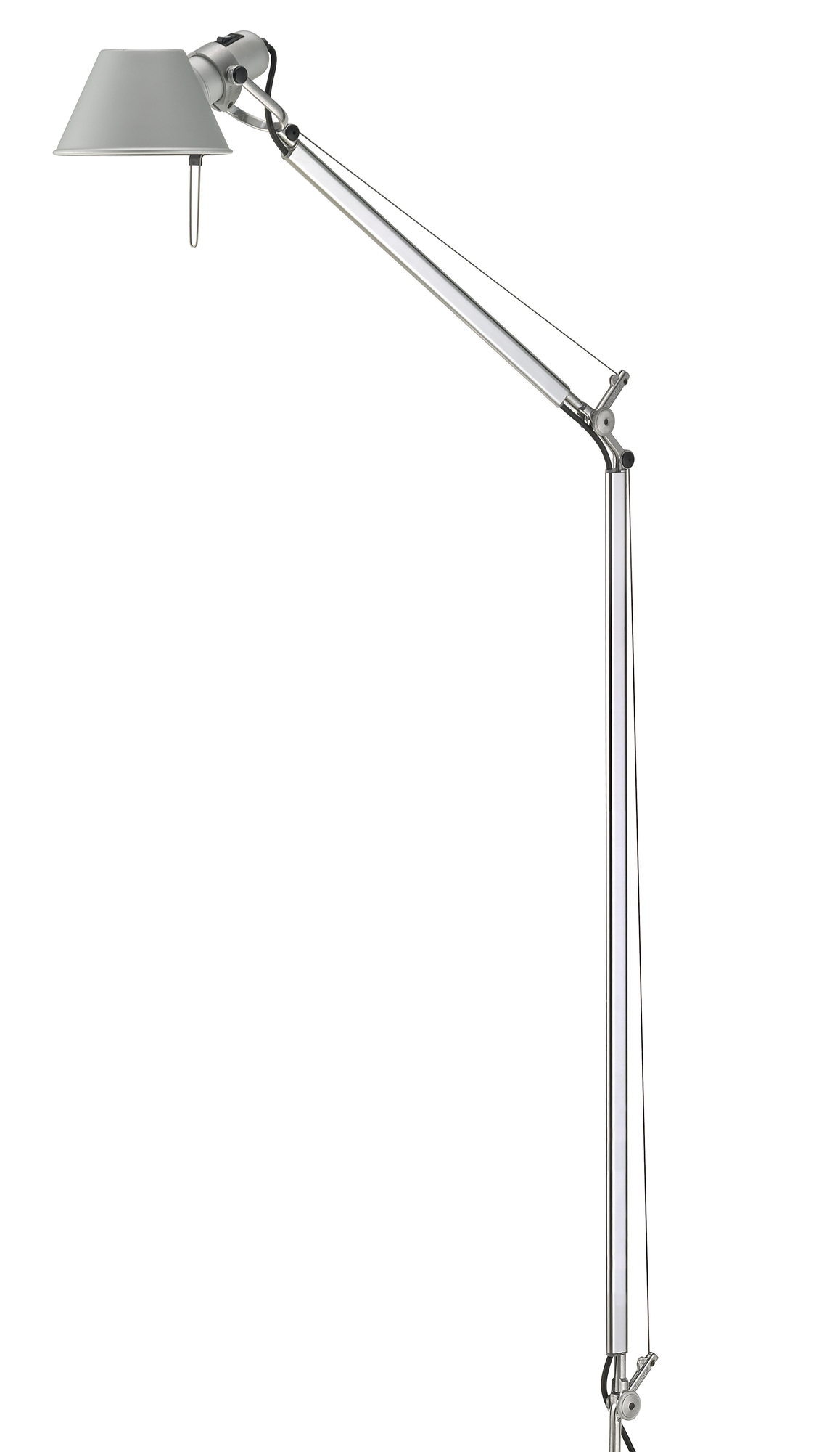 Artemide Tolomeo Stehleuchte aus Aluminium, modernes Design für Wohnzimmer und Büro.