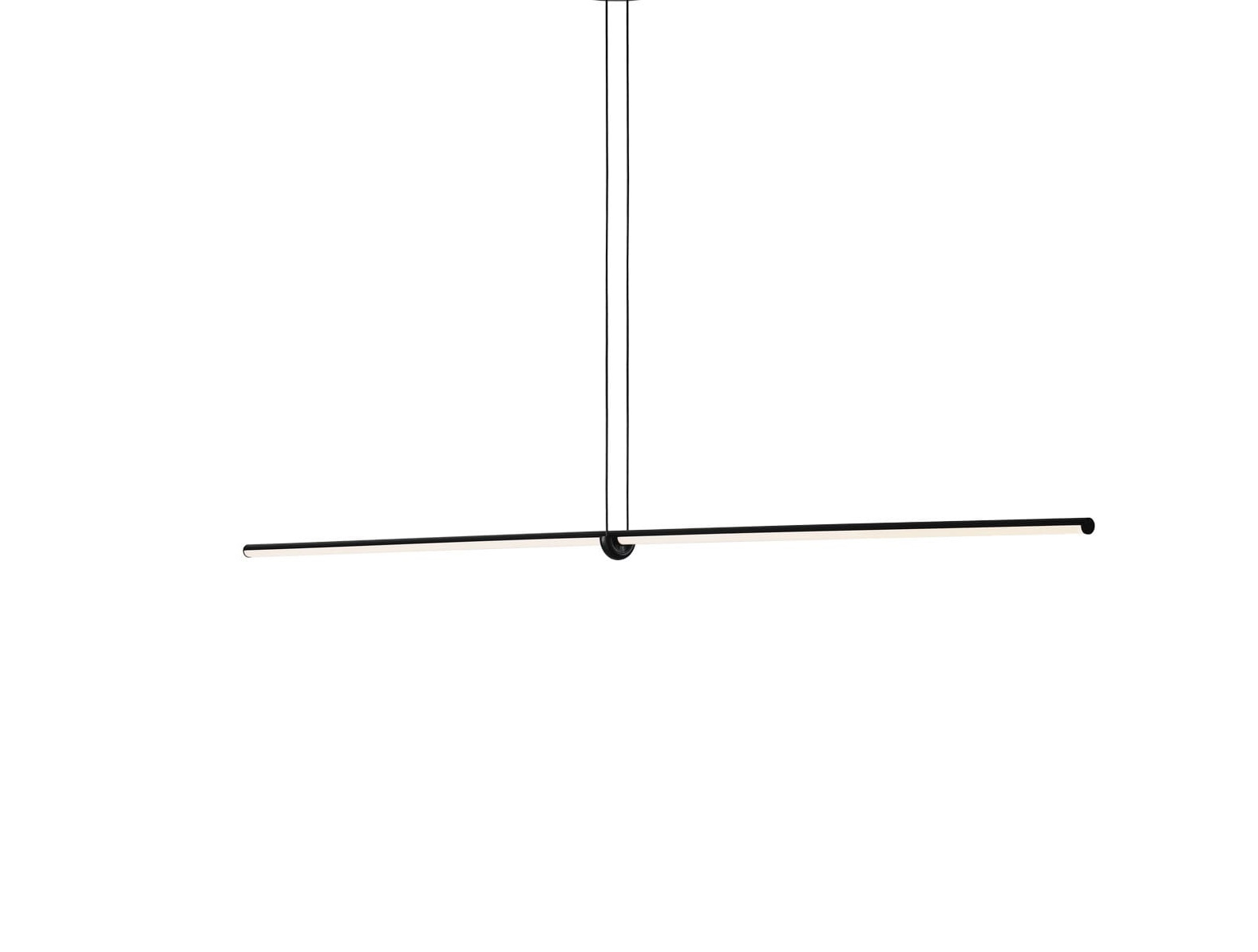 Schwarze Flos Arrangements Pendelleuchte Drop Down mit LED-Licht, moderne Hängelampe für Wohnräume.