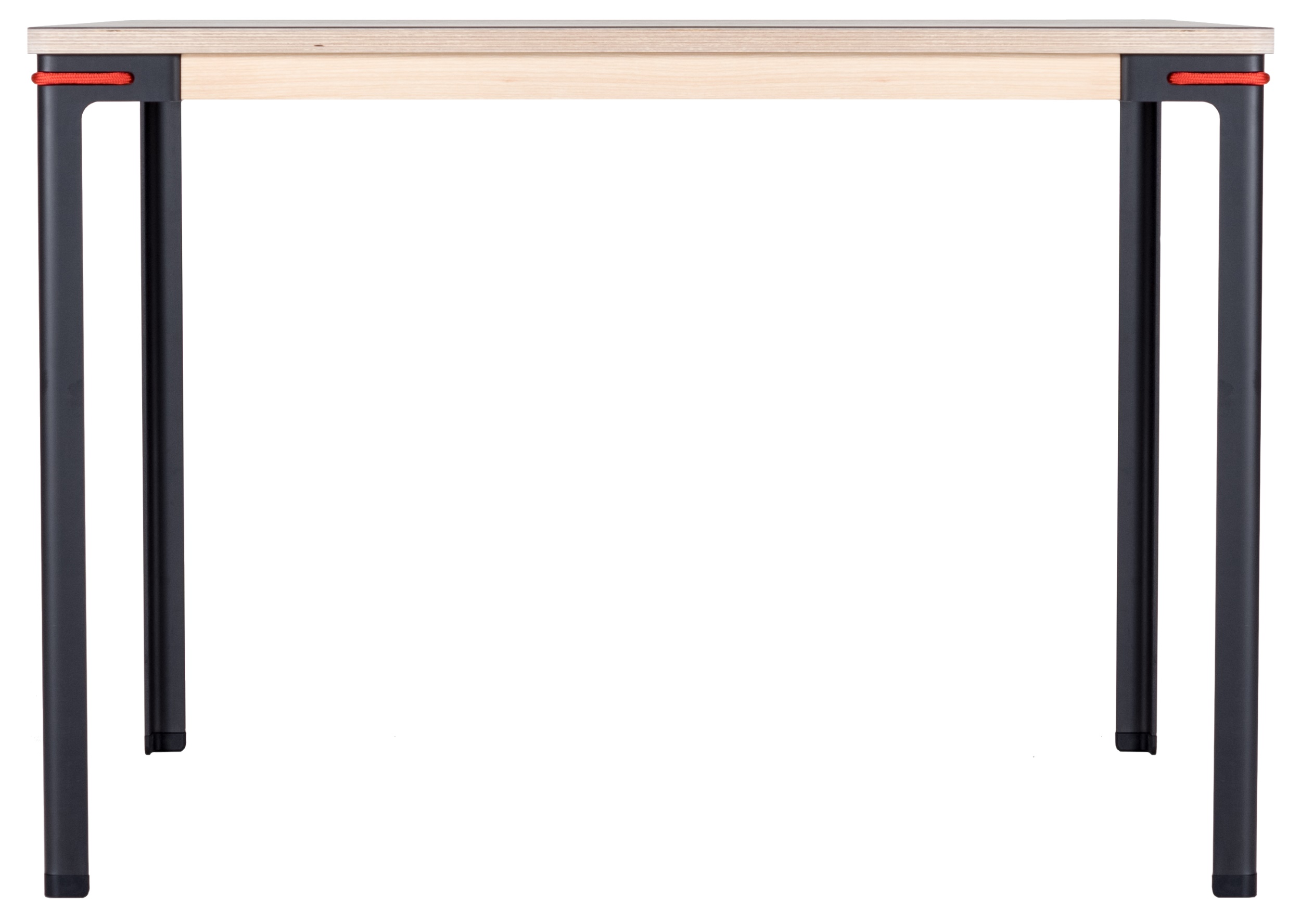 Seiltänzer Tisch von Moormann: Moderner Esstisch mit heller Holzplatte und filigranem, dunklem Gestell.