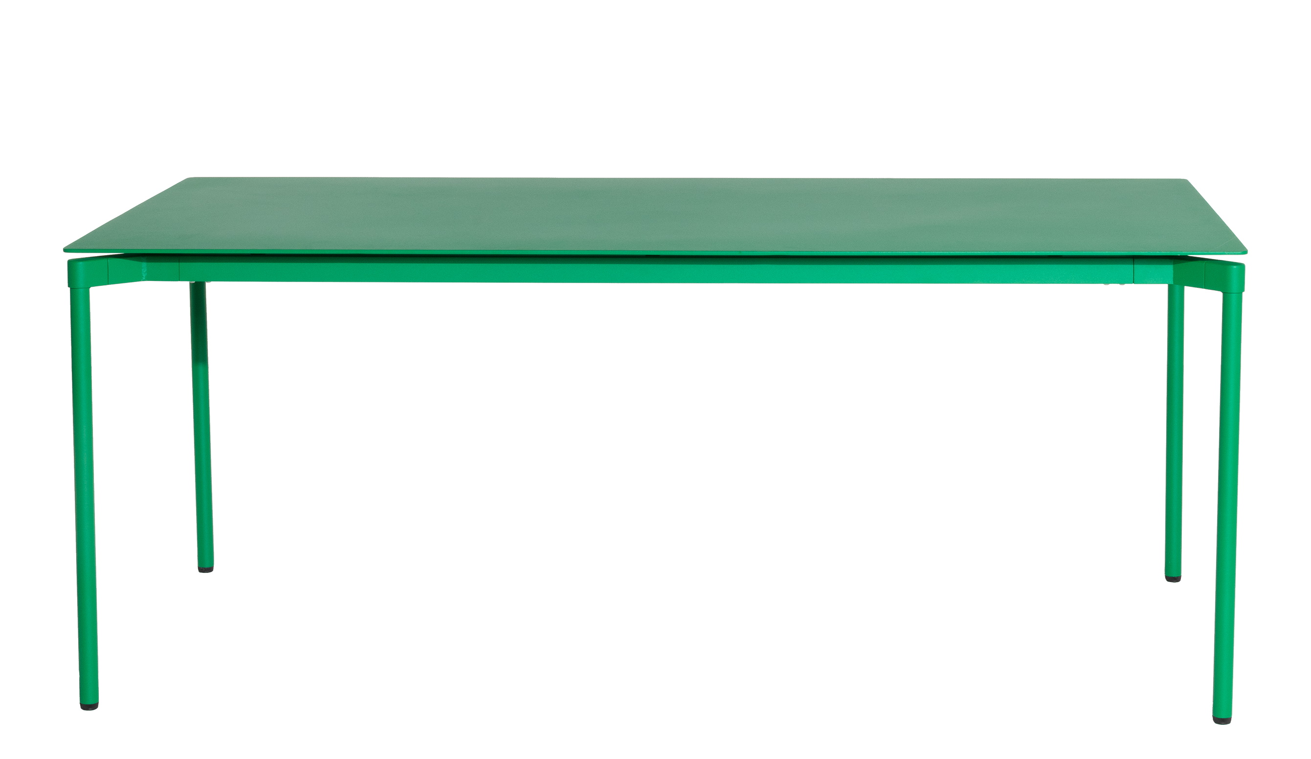 Mintgrüner Fromme Esstisch von Petite Friture, rechteckig, mit minimalistischem Design und filigranen Beinen.
