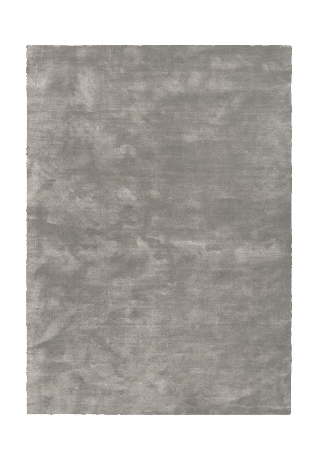 Quadratischer, grauer Tencel Teppich von miinu, ideal für Wohnzimmer und Schlafzimmer, hochwertige Textur.