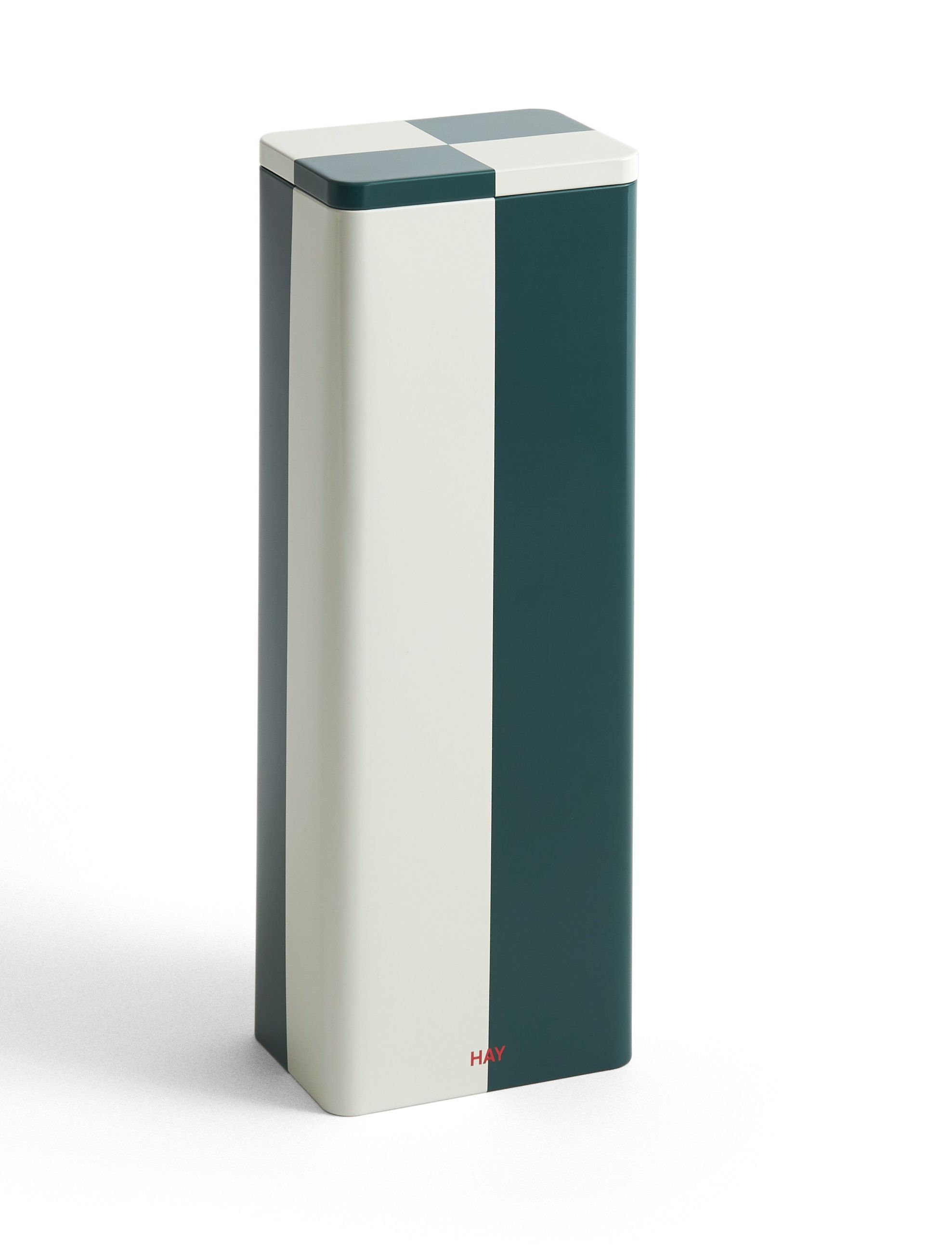 Tin Container Slim Green and off-white Aufbewahrungsbox Hay 