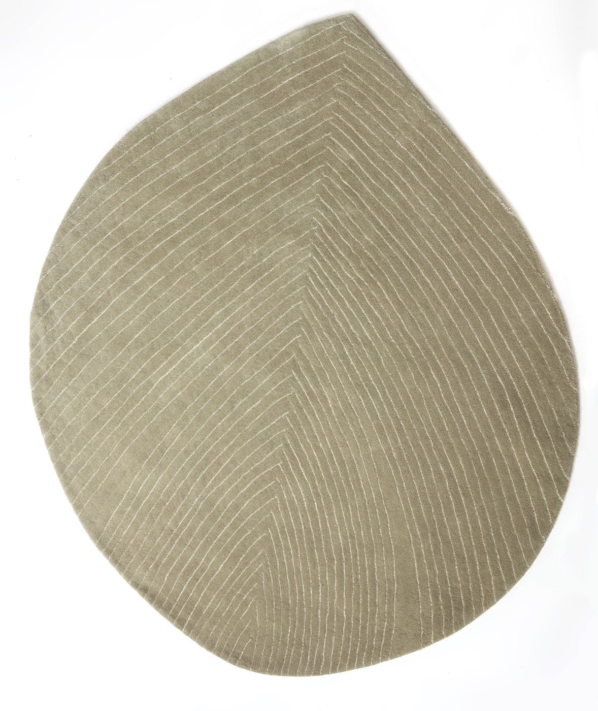 Beiger Quill Teppich von Nanimarquina, 124x142 cm, mit abstraktem, linienförmigem Muster. Moderner Teppich für Wohnzimmer und Schlafzimmer.