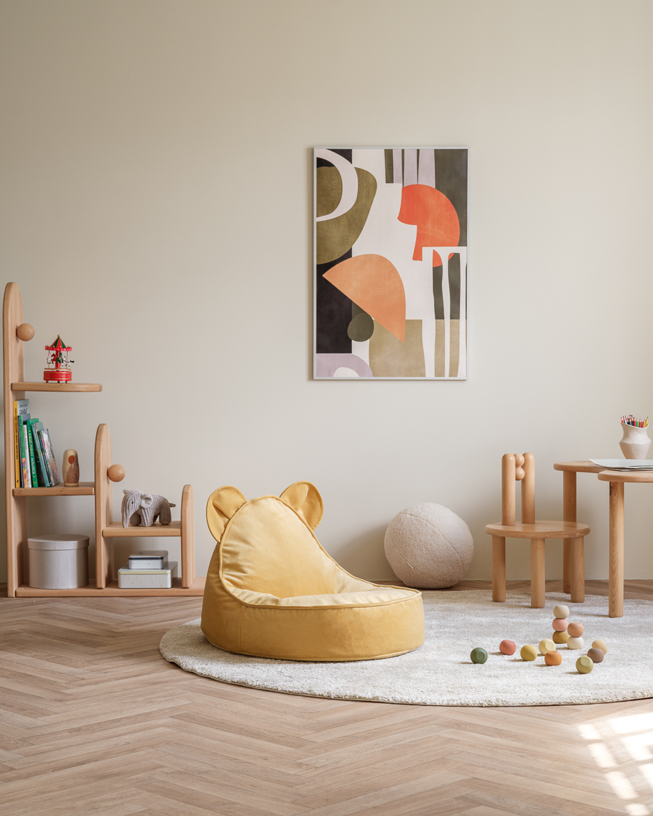 Teddy Kindersitzsack Samt salziges Karamell Wigiwama