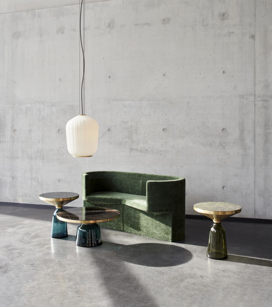 Plissée Pendelleuchte Messing ClassiCon