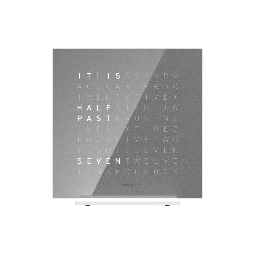Earth 13.5 Pure Edition Tischuhr / Zeitobjekt Englisch QLOCKTWO